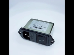 60 ~ 90dB Filtre EMI CEI AC 250V 10A Métal à faible débit 150K-30MHZ