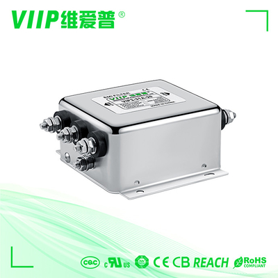 Ligne électrique passe-bas d'EMI EMC filtre de 3 phases, filtre d'EMI de la puissance 380V 440V